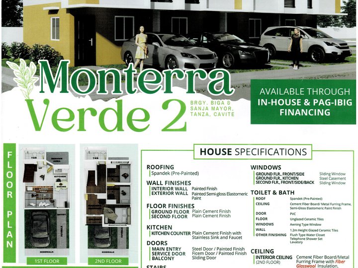 Borland Monterra Verde 2 Townhouse For Sale Tanza Cavite