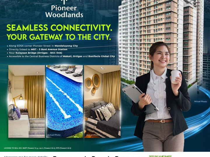 Looking for a condo unit in Mandaluyong? Pioneer Woodlands is the perfect investment for you!