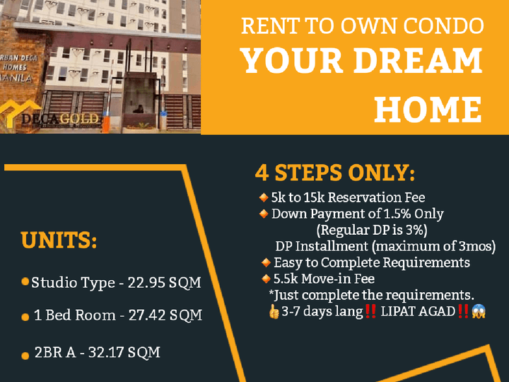 RENT TO OWN CONDO |FOR BUSINESS OR INVESTMENT