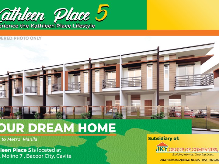 Kathleen Place 5 Preselling Townhouse For Sale in Molino Bacoor Cavite