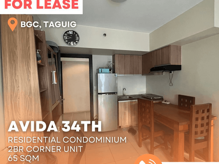 2 Bedroom Unit For Rent in Avida Towers 34th BGC