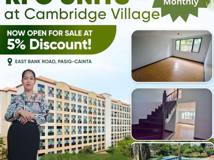Affordable Rent to Own Condo 12k monthly 150k Dp 1bedroom 40sqm Cambridge Pasig Cainta Ortigas Bgc