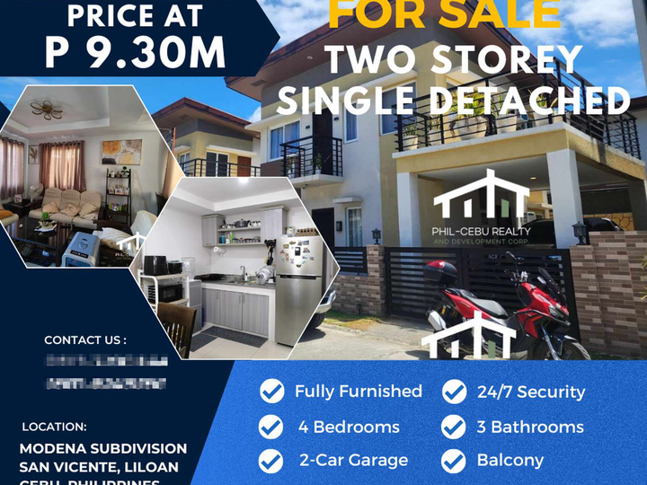 Furnished 4-bedroom Single Detached House For Sale in Liloan Cebu