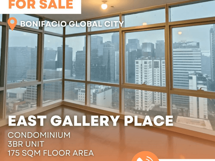 175 SQM 3-Bedroom Condo in East Gallery Place BGC