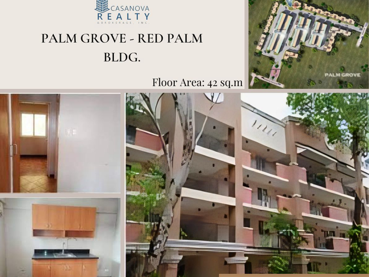 42.00sqm 1-bedroom PALM GROVE Condo For Sale in Paranaque Metro Manila