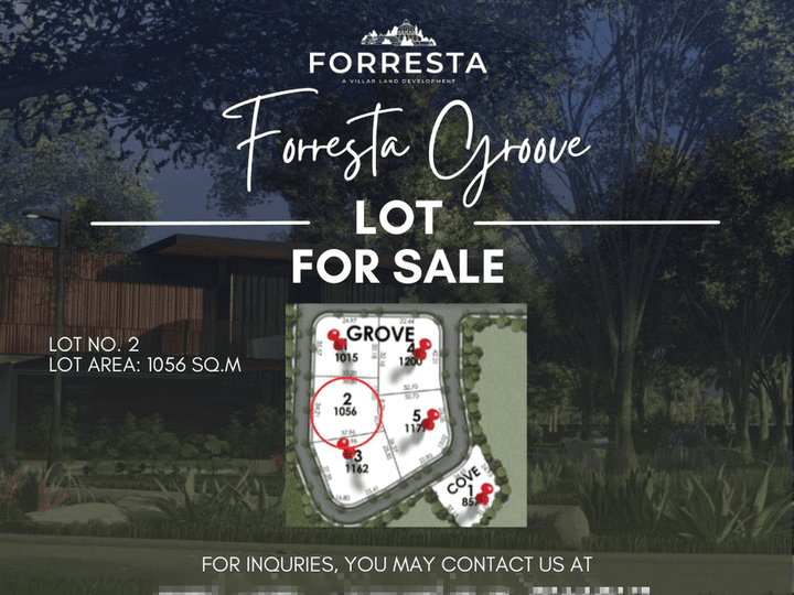 1- LUXURY LOT FOR SALE IN FORRESTA GROOVE IN VISTA ALABANG