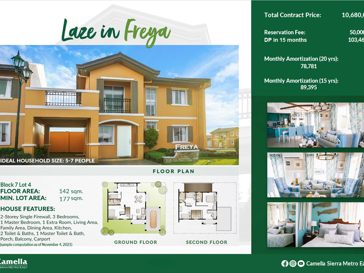 5 Bedroom House and Lot near Metro Manila | Freya