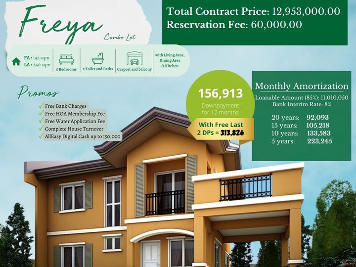 FREYA MODEL CAMELLA - HOUSE AND LOT FOR SALE (SORSOGON)