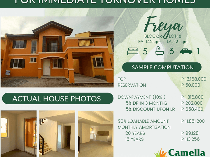 5-bedroom Single Attached House and Lot For Sale in Bacoor Cavite