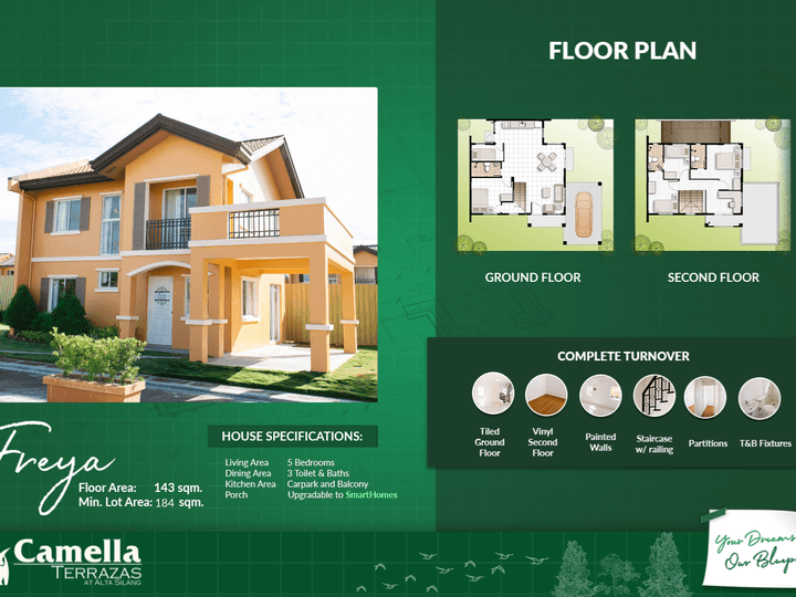 House and Lot in Silang, Cavite Freya 5 bedrooms (184 sqm)