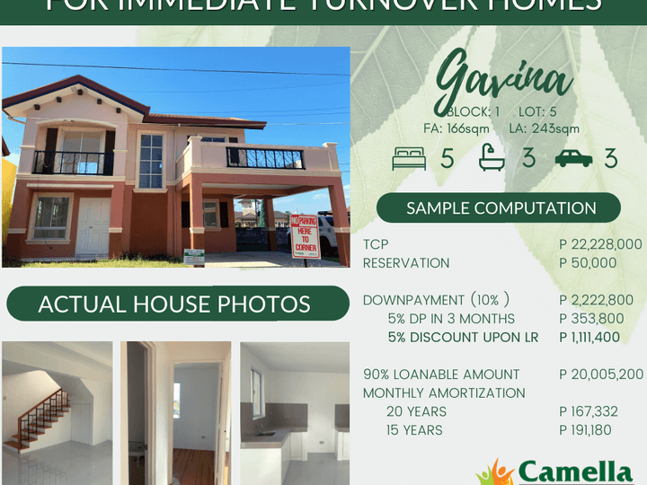 5-bedroom Single Detached House and Lot For Sale in Bacoor Cavite
