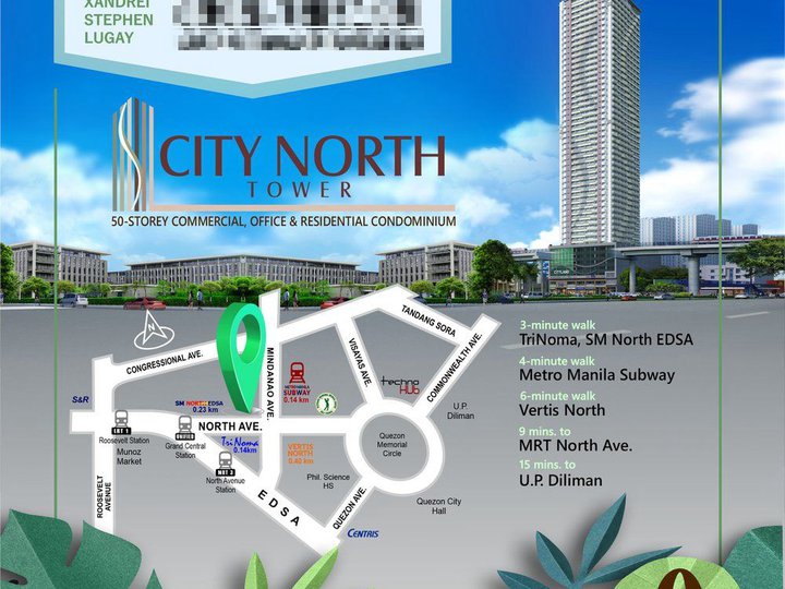 CITY NORTH TOWER - Preselling Condo in Quezon City, near Trinoma