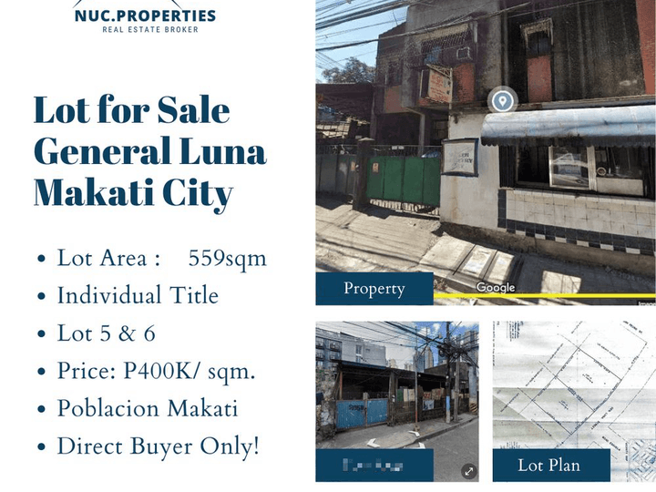 2 Lot for Sale  General Luna Poblacion Makati City