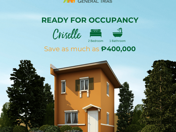 2 BEDROOM READY FOR OCCUPANCY HOUSE AND LOT ALONG ARNALDO HWAY GENERAL TRIAS CAVITE
