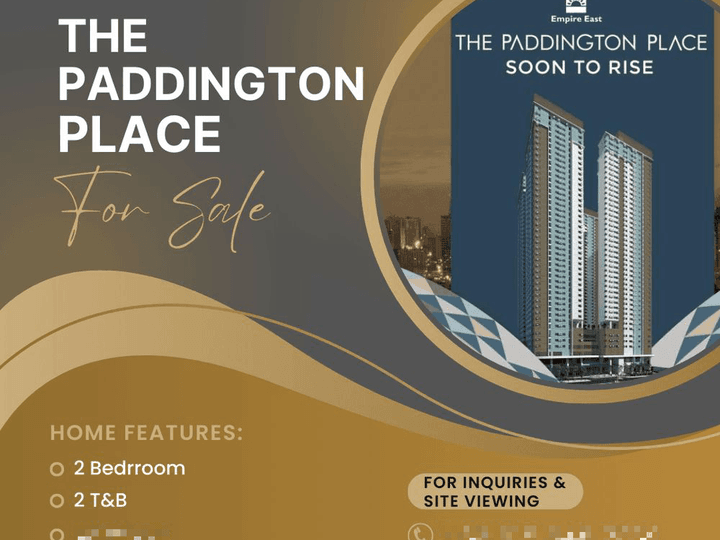 The Paddington Place in Mandaluyong No DP 2 Bedroom Rent To Own