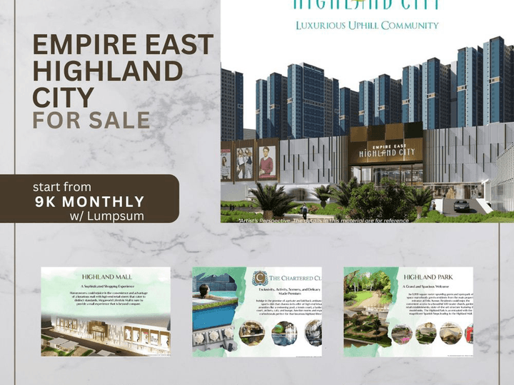 Empire East Highland No Down Payment Condo in Pasig Rent To Own