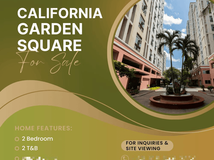 57.50 sqm 2-bedroom Condo For Sale in Mandaluyong California Garden