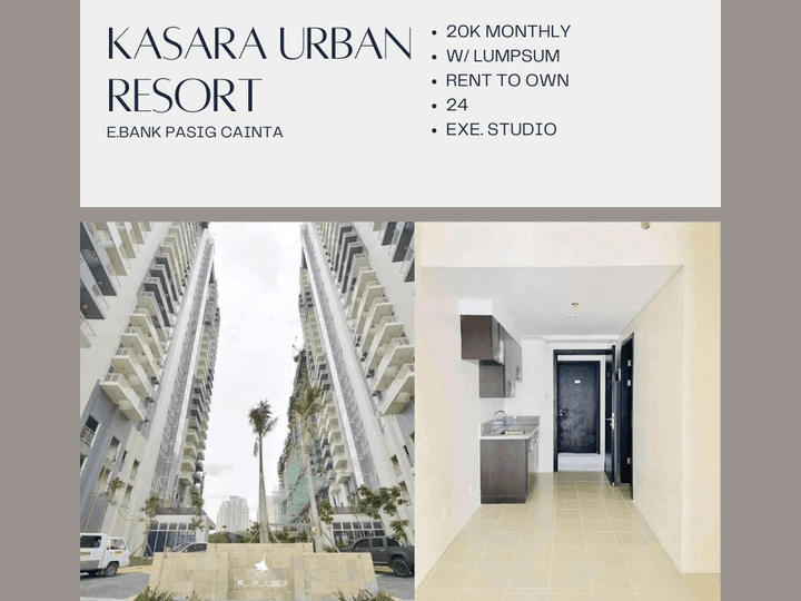 22.50 sqm Studio Condo For Sale in Ortigas/Mandaluyong Kasara Urban Resort