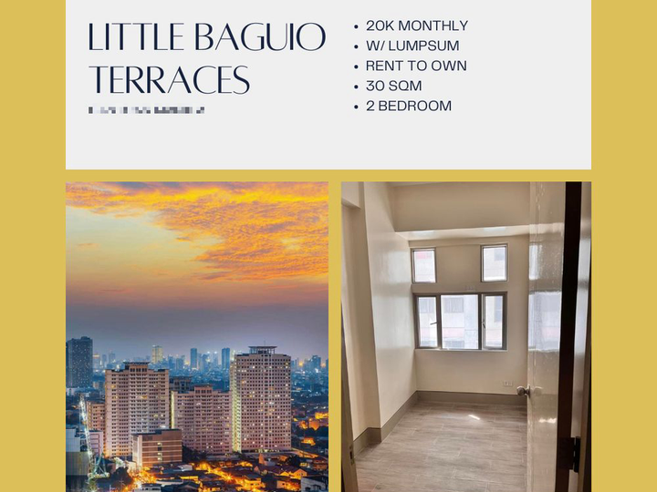 Little Baguio Terraces Rent To Own Near Lrt 2, Magnolia