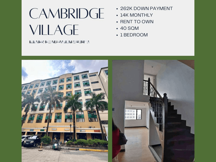 40.00 sqm 1-bedroom Condo For Sale in Pasig Rizal as low as 14K Monthly