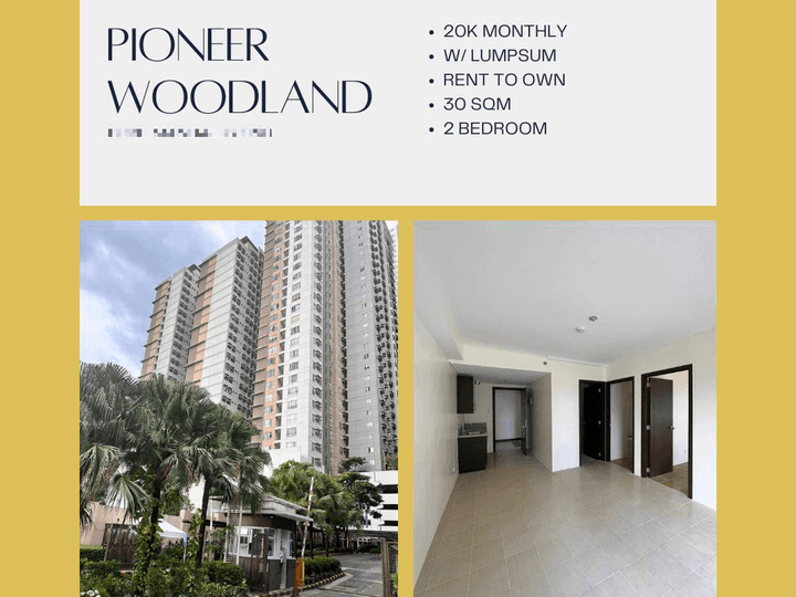 30.00 sqm 2-bedroom Residential Condo For Sale in Pioneer Mandaluyong