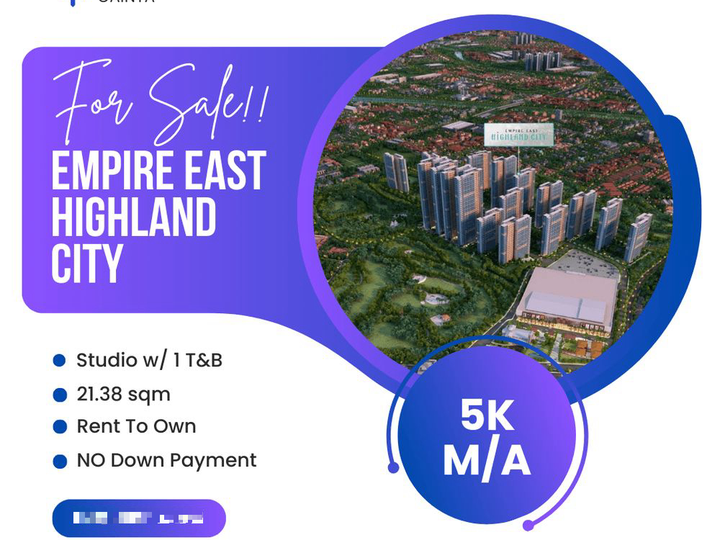 21.38 sqm Studio Condo For Sale in Cainta Rizal No Down Payment