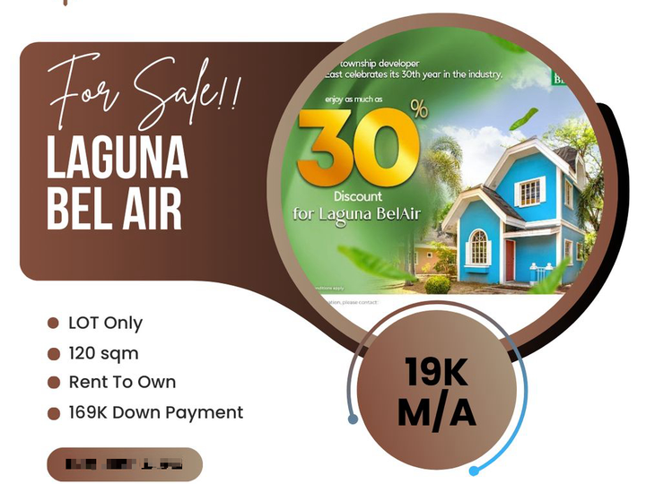 120 sqm Residential Lot For Sale in Santa Rosa Laguna as low as 19K Monthly No DP
