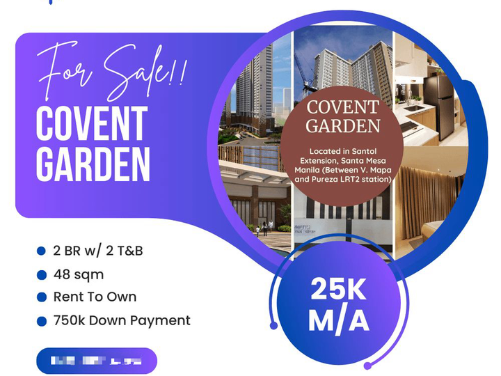For Sale 48.00 sqm 2 BR Condo For Sale in San Juan Rent to Own