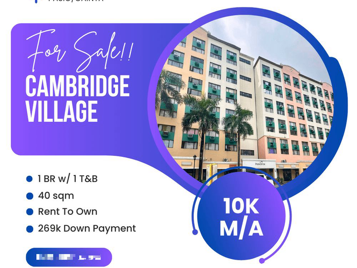 Ready For Occupancy 40.00 sqm 1-bedroom Residential Condo For Sale in Cainta Rizal