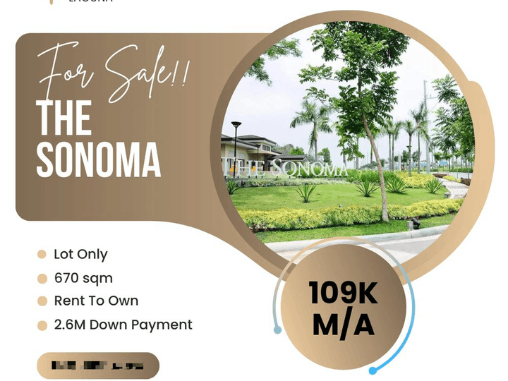 670 sqm Lot For Sale in Nuvali Santa Rosa Laguna 109K Monthly Rent to Own