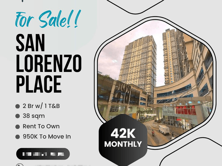 38.00 sqm 2 BR Condo For Sale in Makati 950K To Move In Rent To Own