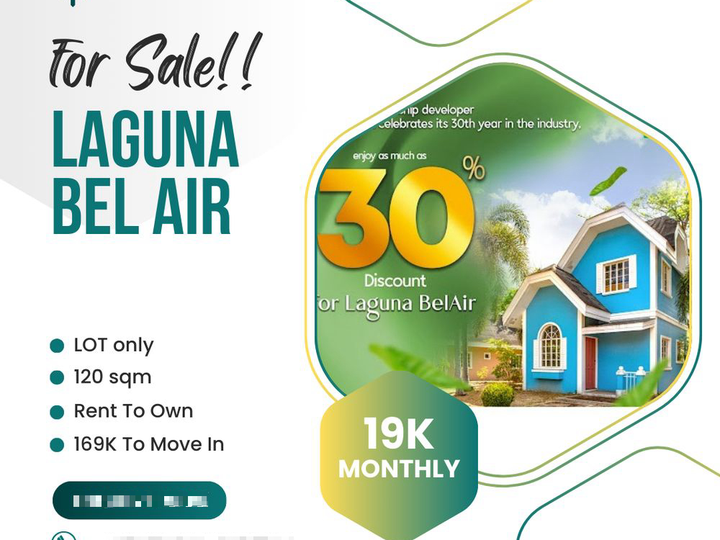 256K To Move In 120 sqm Lot For Sale in Santa Rosa Laguna Rent To Own 14K Monthly