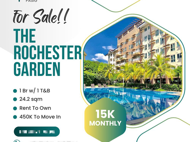 The Rochester 1 BR condo for Sale Rent To Own as low as 15K Monthly