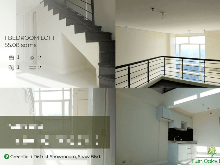 5% Ready to move-in, 1BR Loft Unit  (55 sqms) For Sale in Shaw, Mandaluyong