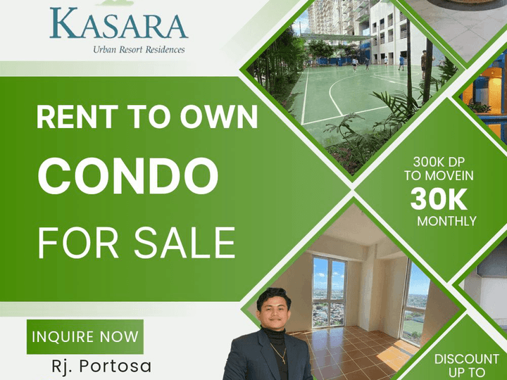 Rent to own condo Studio 300k dp movein 30k monthly at Kasara near eastwood bgc makati