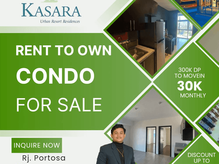 Condo for sale in Ortigas Pasig at Kasara 300k DP 30k monthly near BGC MAKATI EASTWOOD MEGAMALL