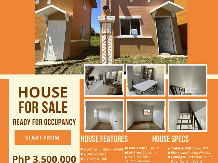 New House & Lot for Pasalo or Full Amount;