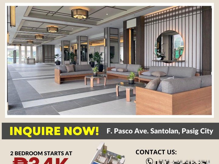 Discounted 56.50 sqm 2-bedroom Condo For Sale in Pasig Metro Manila