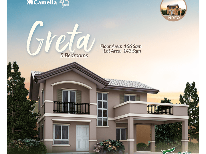 175 sqm Greta NRFO 5 Bedrooms House and Lot For Sale in Camella Subic Alta