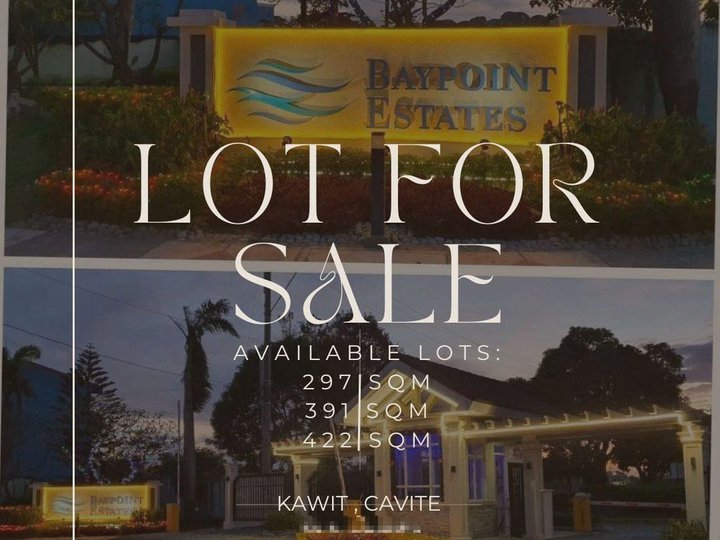 Lot For Sale in Kawit Cavite Baypoint Estate | 422 SQM