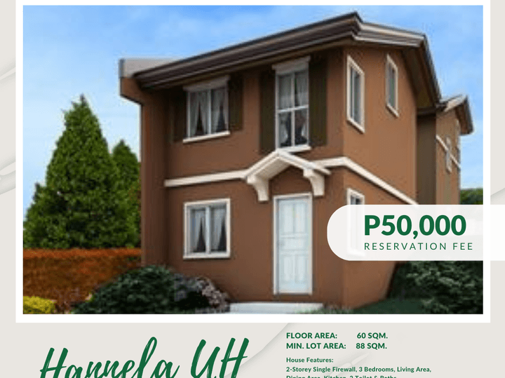 3 BR House and Lot For Sale in Cavite - Hannela Uphill