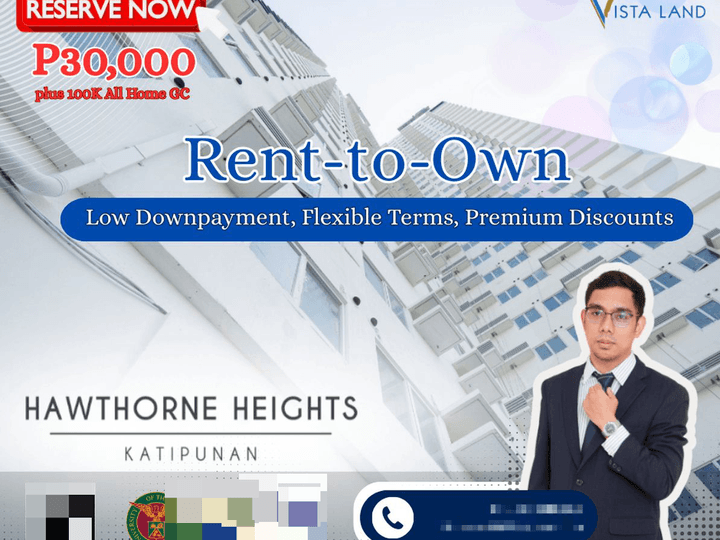 Rent-to-Own/Ready For Occupancy Condo For Sale at Katipunan, QC