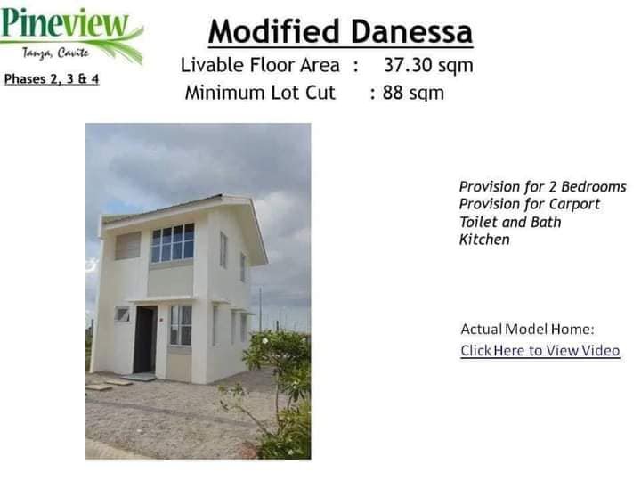 House and Lot For Sale Pineview Tanza Cavite via Cavitex