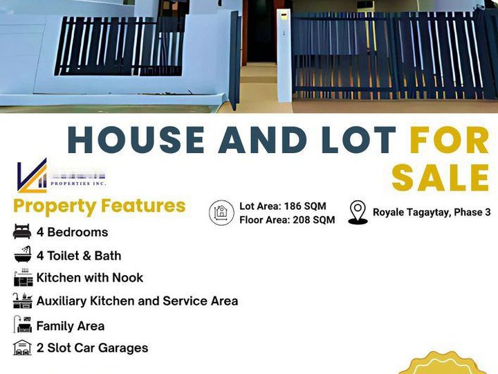 READY FOR OCCUPANCY 4BR 4T&B SINGLE ATTACHED HOUSE IN ROYALE TAGAYTAY ESTATE