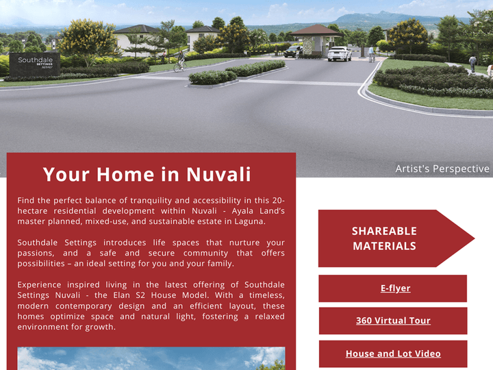 Pre-selling House for sale in Nuvali  , Avida Southdale Settings