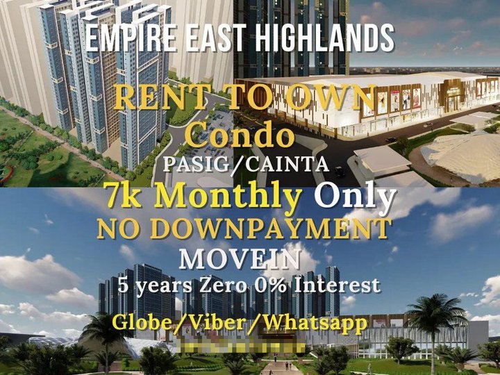 CHEAPEST MONTHLY 10k NO DP CONDO NO DP PASIG CAINTA EMPIRE EAST BGC LRT