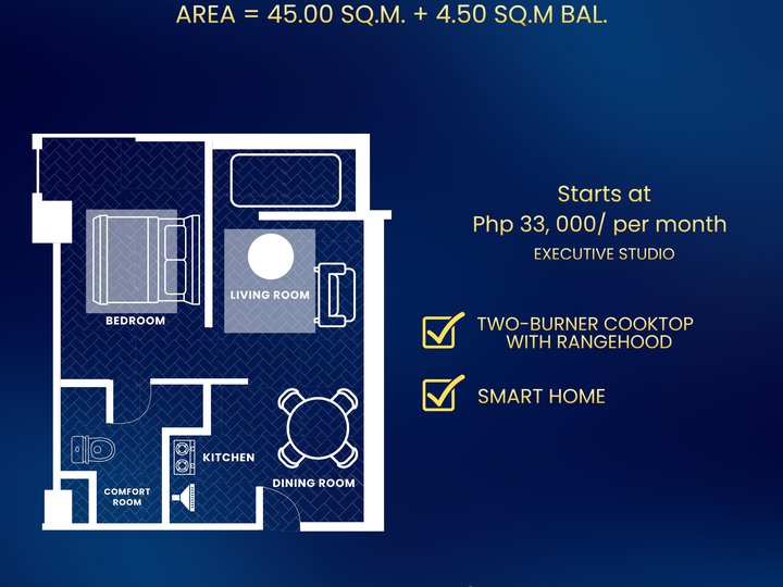 Megaworld Bayshore Phase 2 - Executive Studio 49.5 Sqm RFO Condominium beside the Manila Bay