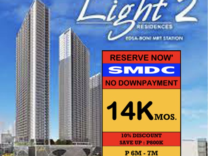 Condo for Sale in Mandaluyong City,Boni-MRT Edsa  LIGHT 2 RESIDENCES