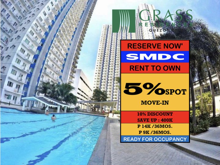 SMDC GRASS RESIDENCES Condo for Sale  in SM North Edsa , Quezon City