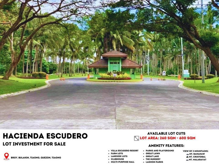 260sqm to 600 sqm Residential Farm for Sale in Tiaong Quezon